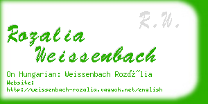 rozalia weissenbach business card